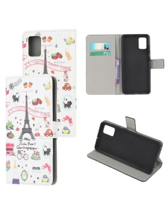 Oldalra nyíló mintás telefontok Samsung Galaxy A52 telefonhoz - EIFFEL-TORONY
