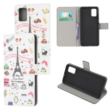 Oldalra nyíló mintás telefontok Samsung Galaxy A52 telefonhoz - EIFFEL-TORONY