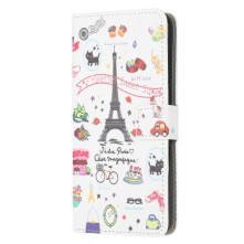Oldalra nyíló mintás telefontok Samsung Galaxy A52 telefonhoz - EIFFEL-TORONY