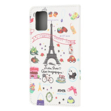 Oldalra nyíló mintás telefontok Samsung Galaxy A52 telefonhoz - EIFFEL-TORONY