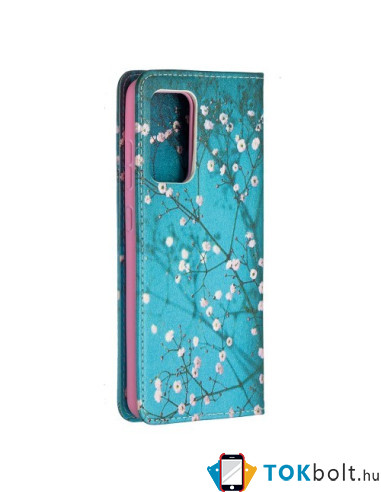 Oldalra nyíló mintás telefontok Samsung Galaxy A52 telefonhoz - TAVASZI VIRÁG