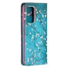 Oldalra nyíló mintás telefontok Samsung Galaxy A52 telefonhoz - TAVASZI VIRÁG