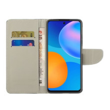Oldalra nyíló mintás telefontok Samsung Galaxy S21 FE 5G telefonhoz - KÉK PILLANGÓ