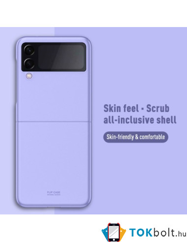 Műanyag hátlap tok Samsung Galaxy Z Flip3 5G készülékhez - LILA
