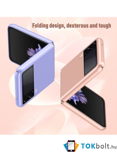 Műanyag hátlap tok Samsung Galaxy Z Flip3 5G készülékhez - LILA