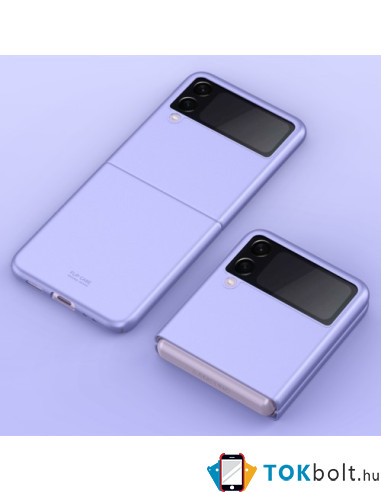 Műanyag hátlap tok Samsung Galaxy Z Flip3 5G készülékhez - LILA