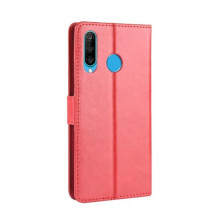 Oldalra nyíló tok Huawei P30 lite telefonhoz - PIROS