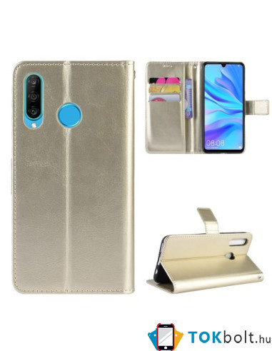 Oldalra nyíló tok Huawei P30 lite telefonhoz - ARANY
