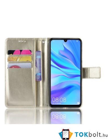 Oldalra nyíló tok Huawei P30 lite telefonhoz - ARANY