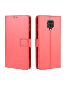 Oldalra nyíló tok Xiaomi Redmi Note 9S telefonhoz - PIROS