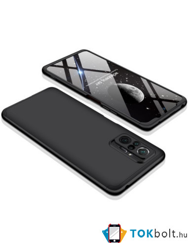 GKK három részes tok Xiaomi Redmi Note 10 Pro készülékhez - FEKETE