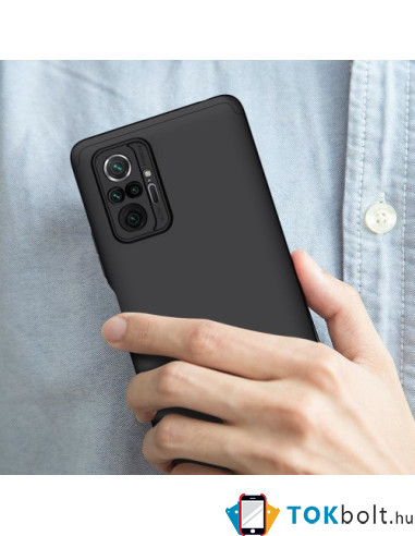 GKK három részes tok Xiaomi Redmi Note 10 Pro készülékhez - FEKETE