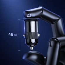 JOYROOM C-A06 kétportos intelligens autós töltő fekete - FEKETE