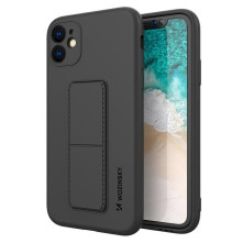 Wozinsky kitámasztható rugalmas TPU tok Samsung Galaxy A52s 5G / A52 5G / A52 4G készülékhez - FEKETE