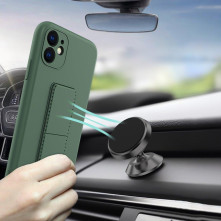 Wozinsky kitámasztható rugalmas TPU tok Samsung Galaxy A52s 5G / A52 5G / A52 4G készülékhez - FEKETE