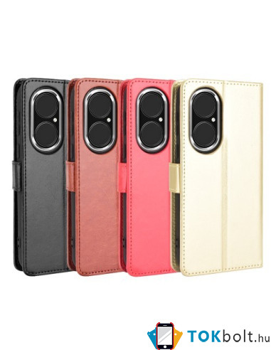 Oldalra nyíló tok Huawei P50 Pro telefonhoz - FEKETE