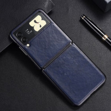 Bőr tapintású háttok Samsung Galaxy Z Flip3 5G készülékhez - KÉK