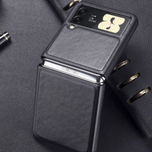 Bőr tapintású háttok Samsung Galaxy Z Flip3 5G készülékhez - BARNA