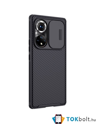 NILLKIN masszív tok kameravédővel Honor 50 Pro / Huawei nova 9 Pro készülékhez - FEKETE