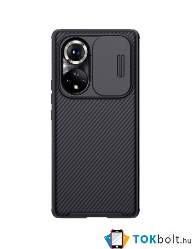 NILLKIN masszív tok kameravédővel Honor 50 Pro / Huawei nova 9 Pro készülékhez - FEKETE