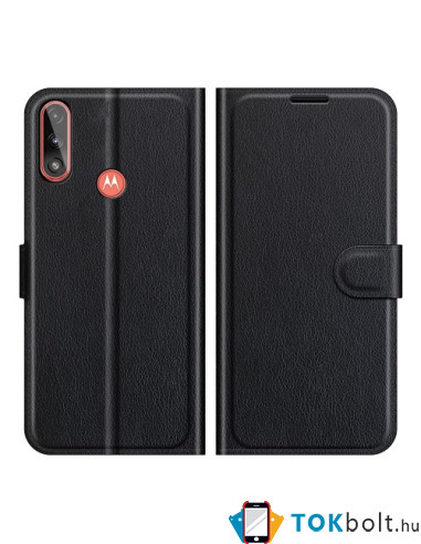 Oldalra nyíló tok Motorola Moto E7 Power/Moto E7i Power telefonhoz - FEKETE