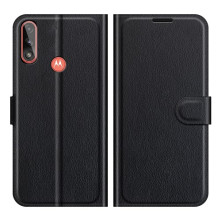 Oldalra nyíló tok Motorola Moto E7 Power/Moto E7i Power telefonhoz - FEKETE