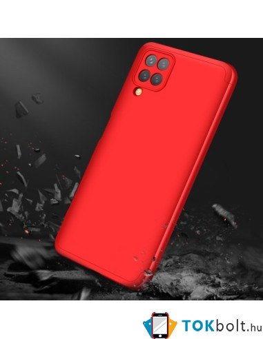 GKK három részes tok Samsung Galaxy A12 készülékhez - PIROS