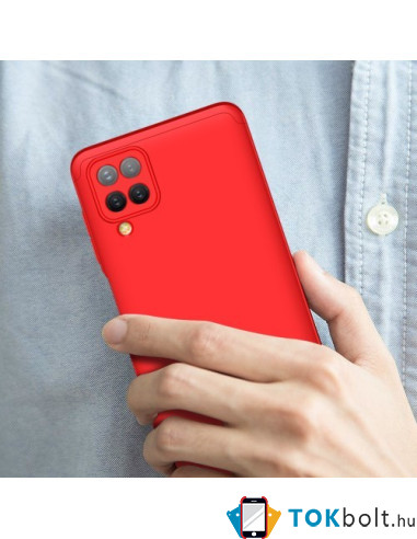 GKK három részes tok Samsung Galaxy A12 készülékhez - PIROS