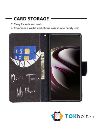 Oldalra nyíló mintás telefontok Samsung Galaxy S22 Ultra 5G telefonhoz - VIGYOR