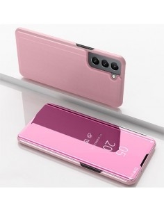 Flip telefontok átlátszó előlappal Samsung Galaxy S22 5G készülékhez - RÓZSAARANY