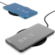 Flip telefontok átlátszó előlappal Samsung Galaxy S22 Ultra 5G készülékhez - RÓZSAARANY