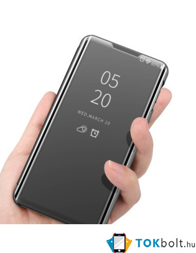 Flip telefontok átlátszó előlappal Samsung Galaxy S22 Ultra 5G készülékhez - RÓZSAARANY