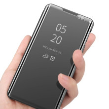 Flip telefontok átlátszó előlappal Samsung Galaxy S22 Ultra 5G készülékhez - RÓZSAARANY