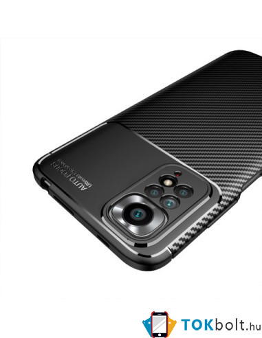 Xiaomi Redmi Note 11 4G karbon mintás tok - FEKETE