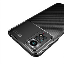 Xiaomi Redmi Note 11 4G karbon mintás tok - FEKETE