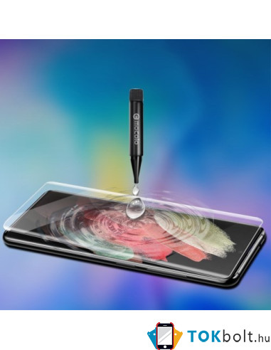AMORUS kijelzővédő karcálló edzett üveg Samsung Galaxy S22 Ultra 5G típusú készülékhez - 1 db