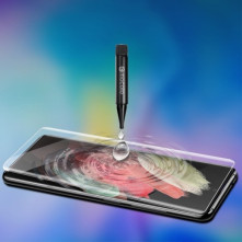 AMORUS kijelzővédő karcálló edzett üveg Samsung Galaxy S22 Ultra 5G típusú készülékhez - 1 db