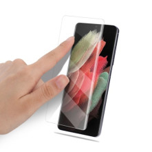 AMORUS kijelzővédő karcálló edzett üveg Samsung Galaxy S22 Ultra 5G típusú készülékhez - 1 db