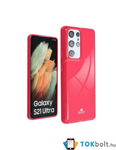 JELLY MERCURY rugalmas tok Samsung Galaxy S22 Ultra 5G készülékhez - PINK