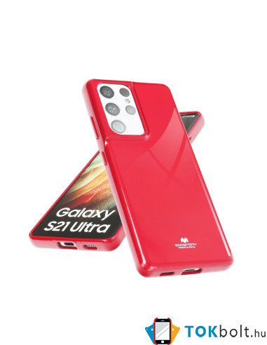 JELLY MERCURY rugalmas tok Samsung Galaxy S22 Ultra 5G készülékhez - PINK