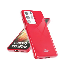 JELLY MERCURY rugalmas tok Samsung Galaxy S22 Ultra 5G készülékhez - PINK