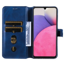 Oldalra nyíló tok Samsung Galaxy A33 5G telefonhoz - KÉK
