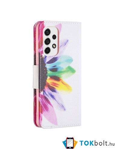 Oldalra nyíló mintás telefontok Samsung Galaxy A53 5G telefonhoz - SZÍNPALETTA