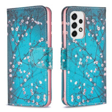 Oldalra nyíló mintás telefontok Samsung Galaxy A53 5G telefonhoz - TAVASZI VIRÁG