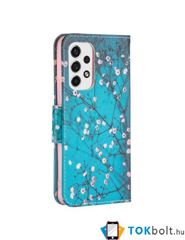 Oldalra nyíló mintás telefontok Samsung Galaxy A53 5G telefonhoz - TAVASZI VIRÁG