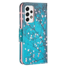Oldalra nyíló mintás telefontok Samsung Galaxy A53 5G telefonhoz - TAVASZI VIRÁG