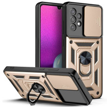 Kemény mûanyag és rugalmas TPU hibrid tok Samsung Galaxy A33 5G telefonhoz - ARANY