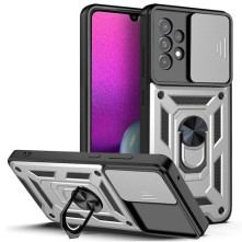 Kemény mûanyag és rugalmas TPU hibrid tok Samsung Galaxy A33 5G telefonhoz - EZÜST