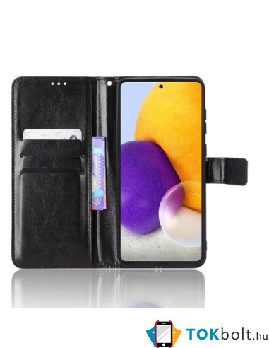 Oldalra nyíló tok Samsung Galaxy A53 5G telefonhoz - FEKETE