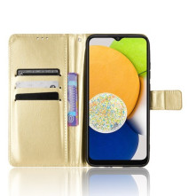 Oldalra nyíló tok Samsung Galaxy A03 telefonhoz - ARANY